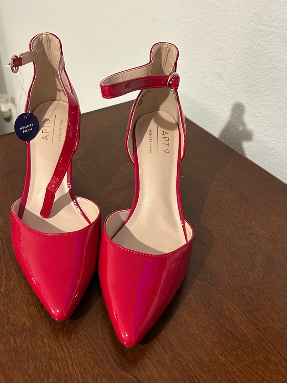 Apt. 9 Yavalli Red Patent Pointed-Toe Ankle-Strap Pumps - Picture 2 of 8